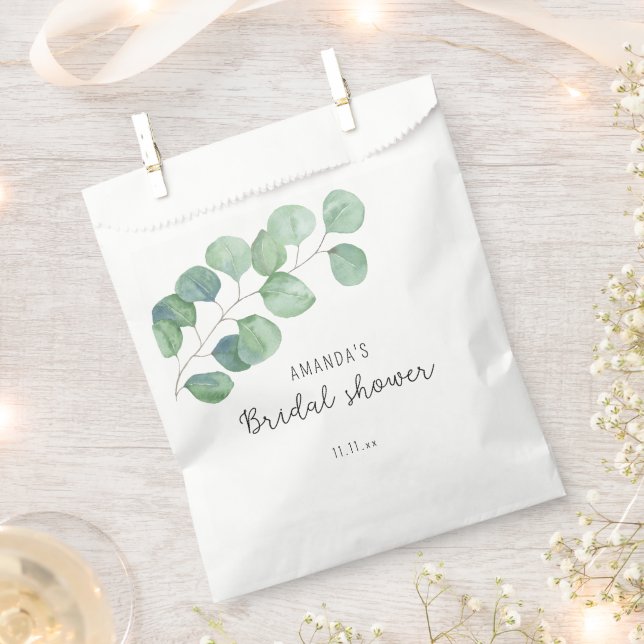 Eucalyptus - bridal shower  favour bags (Clipped)
