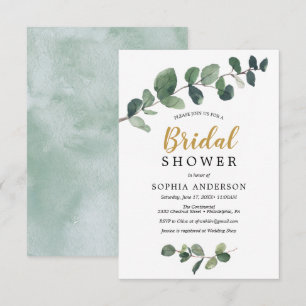 Eucalyptus Bridal Shower Invitation Card