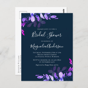 Eucalyptus Bridal Shower Invitation Postcard