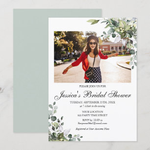 Eucalyptus Bridal Shower PHOTO Invitation