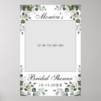 Eucalyptus Bridal Shower Photo Prop Poster