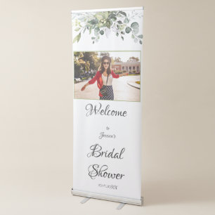 Eucalyptus Bridal Shower PHOTO Retractable Banner