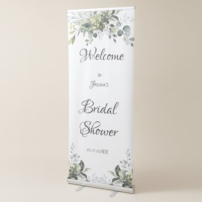 Eucalyptus Bridal Shower Retractable Banner (3/4)