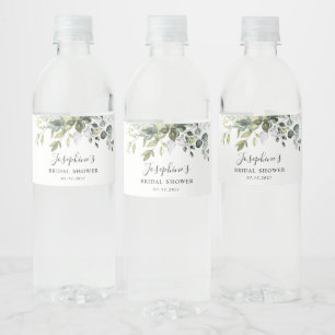 Eucalyptus Bridal Shower Water Bottle Label