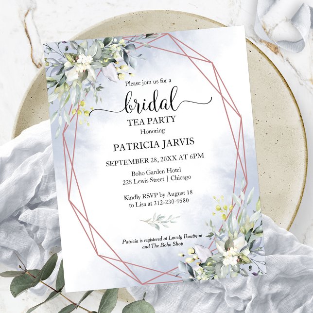  Eucalyptus Bridal Tea Party Budget Invitation (Creator Uploaded)