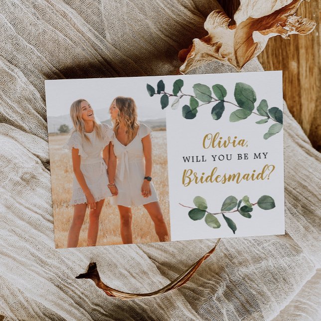 Eucalyptus Bridesmaid Proposal Card (Creator Uploaded)