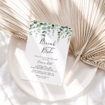 Eucalyptus Brunch with the Bride Shower  Invitation<br><div class="desc">This eucalyptus brunch with the bride shower invitation is perfect for a modern wedding shower. The design features watercolor hand-drawn elegant botanical eucalyptus branches and leaves.</div>