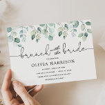 Eucalyptus Brunch with the Bride Shower Invitation<br><div class="desc">This Brunch with the Bride Bridal Shower invitation is perfect to celebrate the bride to be or a bride that has already eloped. Customise with your information for the bride to be.</div>