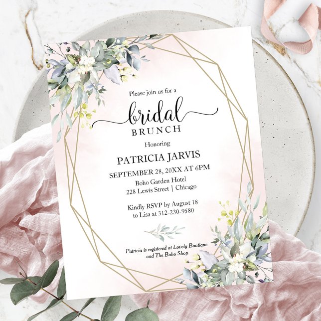 Eucalyptus Budget Bridal Brunch Invitation (Creator Uploaded)