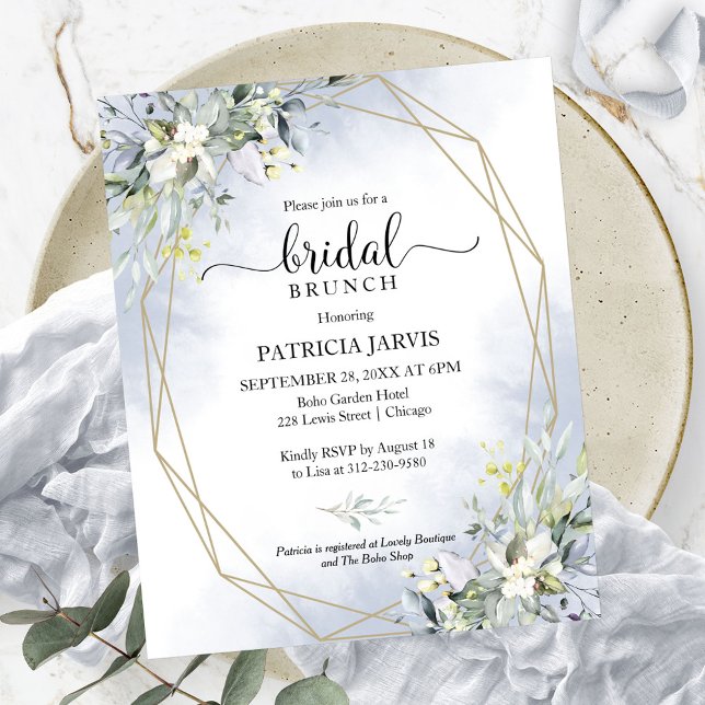 Eucalyptus Budget Bridal Brunch Invitation (Creator Uploaded)