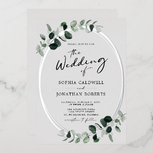 Eucalyptus Calligraphy All in One Wedding Silver