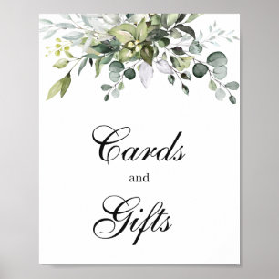 Eucalyptus Cards and Gifts Poster Sign