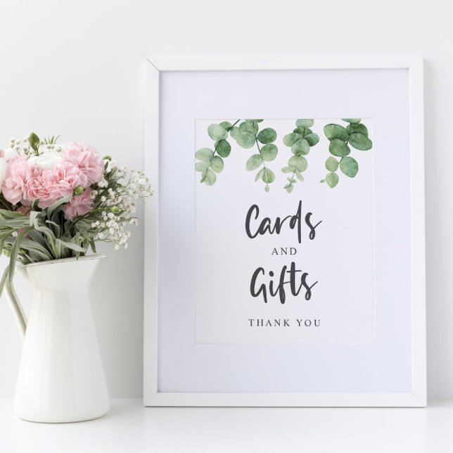 Eucalyptus Cards and Gifts Wedding Chic botanical Poster (Creator Uploaded)