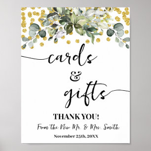 Eucalyptus Cards & Gifts Wedding Bridal Shower Poster