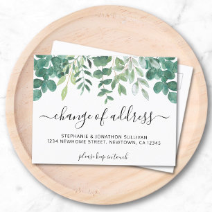 Eucalyptus Change Of Address Moving Announcement Postcard