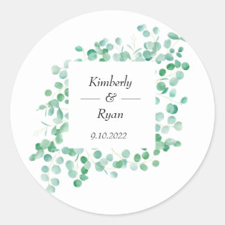 Eucalyptus  classic round sticker