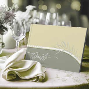Eucalyptus Colour Tones Wedding Green ID901 Guest Book