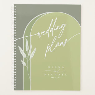 Eucalyptus Colour Tones Wedding Green ID901 Planner