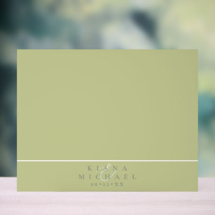 Eucalyptus Colour Tones Wedding Photo Green ID901 Acrylic Sign