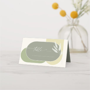Eucalyptus Colour Tones Wedding Table Green2 ID901 Place Card