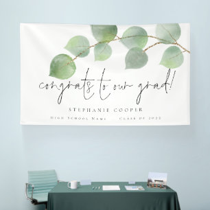 Eucalyptus Congrats to Grad 2024 Graduation Banner
