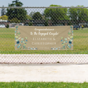 Eucalyptus Congratulations Engagement Banner