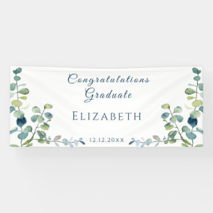 Eucalyptus Congratulations Graduation Party Banner