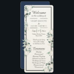 Eucalyptus Cotton | Felt Ecru Flat Program Programme<br><div class="desc">This eucalyptus cotton felt ecru flat program is perfect for your modern wedding. This design features eucalyptus greenery with white cotton fluffs on an off white and navy background and black calligraphy script with a black border in a modern classic traditional layout. Please feel free to reach out to us...</div>