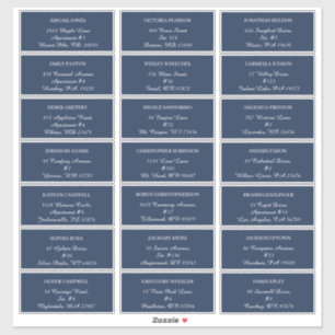 Eucalyptus Cotton   Navy guest address labels