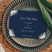 Eucalyptus Cotton | Navy Modern Wedding