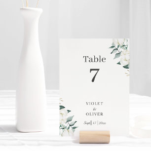 Eucalyptus Cotton   White Modern v2 Table Number