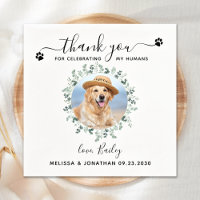 Eucalyptus Custom Pet Photo Thank You Dog Wedding