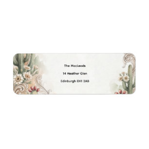 Eucalyptus Daisy Berry Return Address Labels