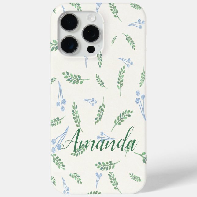Eucalyptus & Dandelions Botanical Pattern Case-Mate iPhone Case (Back)