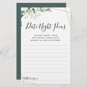 Eucalyptus Date Night Ideas Cards