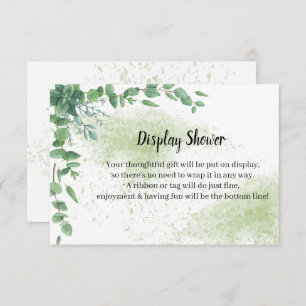 Eucalyptus Display Bridal Shower Enclosure Card