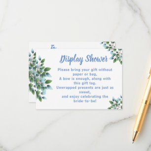 Eucalyptus Display Bridal Wedding Shower Enclosure Card