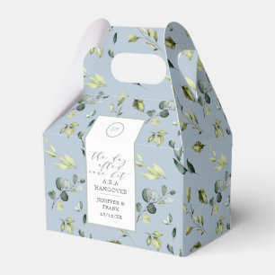 Eucalyptus Dusty Blue Hangover Kit Wedding Party Favour Box
