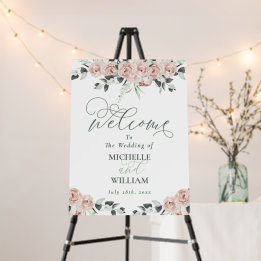 Eucalyptus Dusty Roses Greenery Wedding Welcome 