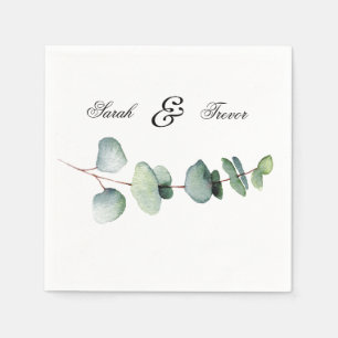 Eucalyptus Elegant Botanical Wedding  Napkin