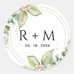 Eucalyptus Elegant Greenery Envelope Seal / Favour