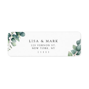 Eucalyptus Elegant Greenery Return Address Label 