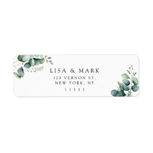 Eucalyptus Elegant Greenery Return Address Label 