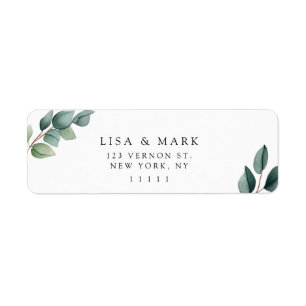 Eucalyptus Elegant Greenery Return Address Label 