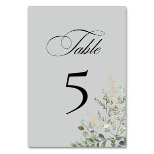 Eucalyptus Elegant Table Number Card