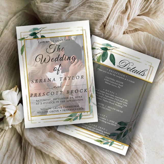 Eucalyptus Elegant Vellum Wedding Invitation (Creator Uploaded)