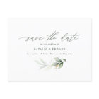 Eucalyptus elegant wedding save the date 