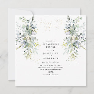 Eucalyptus Engagement Dinner Invitation