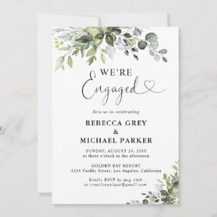 Eucalyptus Engagement Party Invitation