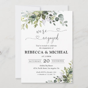 Eucalyptus Engagement Party Invitation
